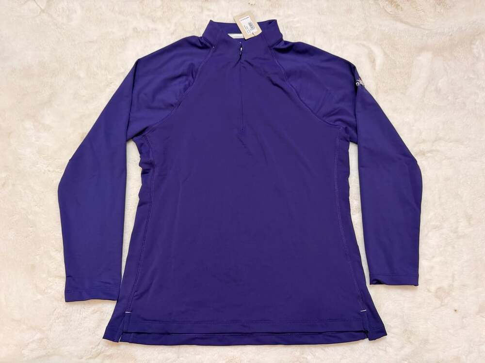 Peter Millar 3M Open Full Zip Pullover Size L Purple